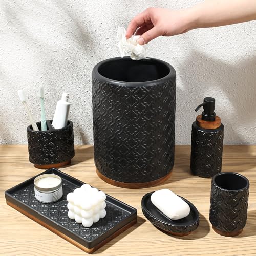 Black Trash Can
