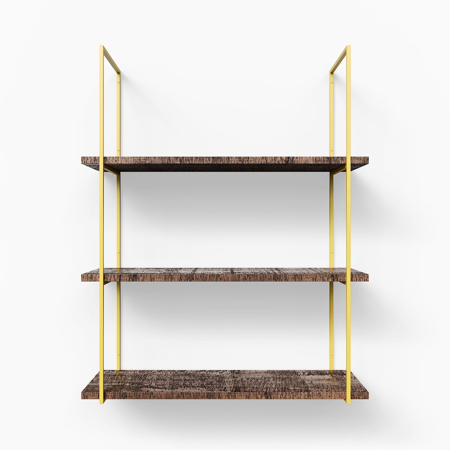 Lloyd Nutmeg Rustic 3-Tier Wooden Shelf - Rustic Farmhouse Decor for Living Room, Kitchen & Bathroom Storage