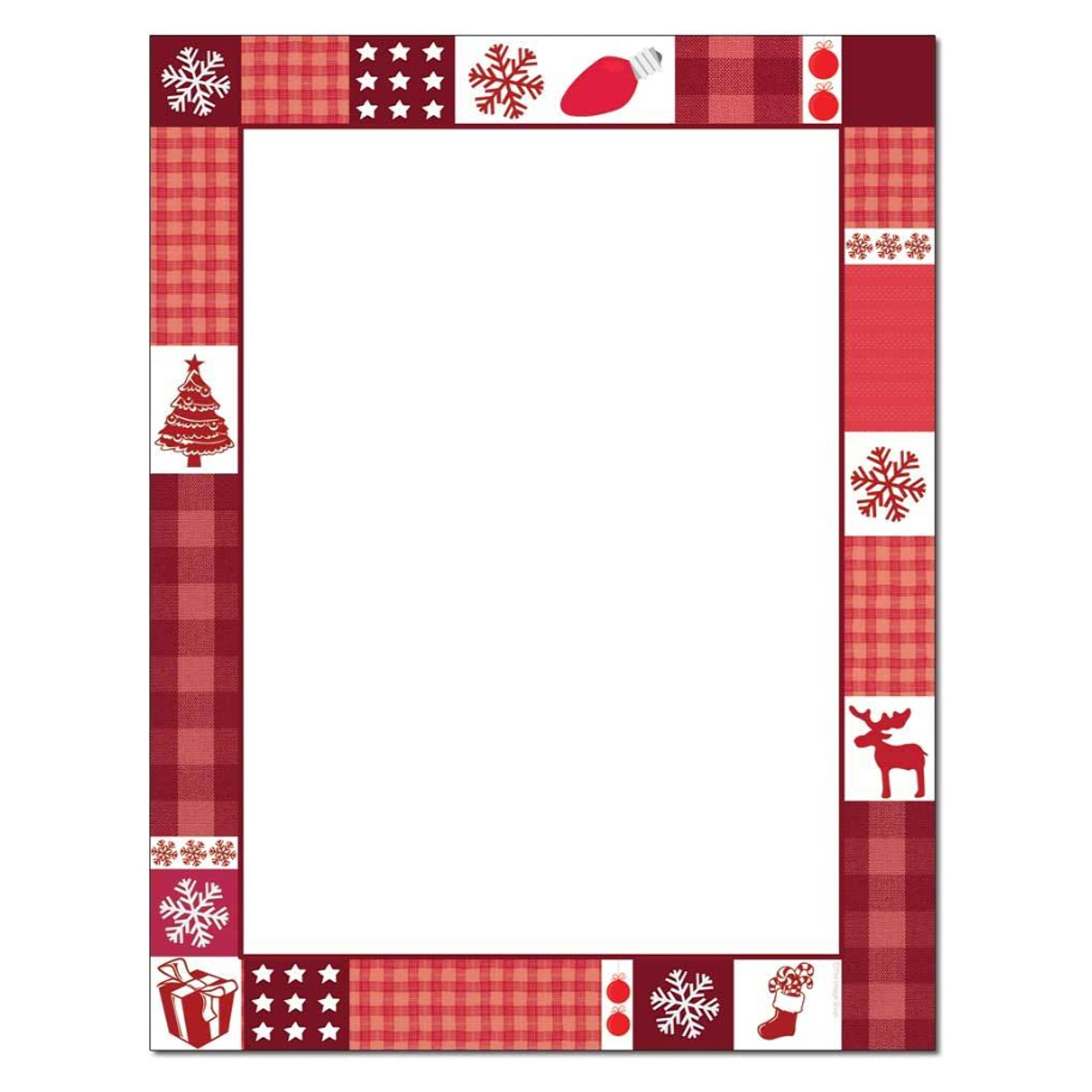 Christmas Letterhead Printer Paper - 25 Sheets for Laser & Inkjet Printers | Holiday Greetings, Office & Home Decor