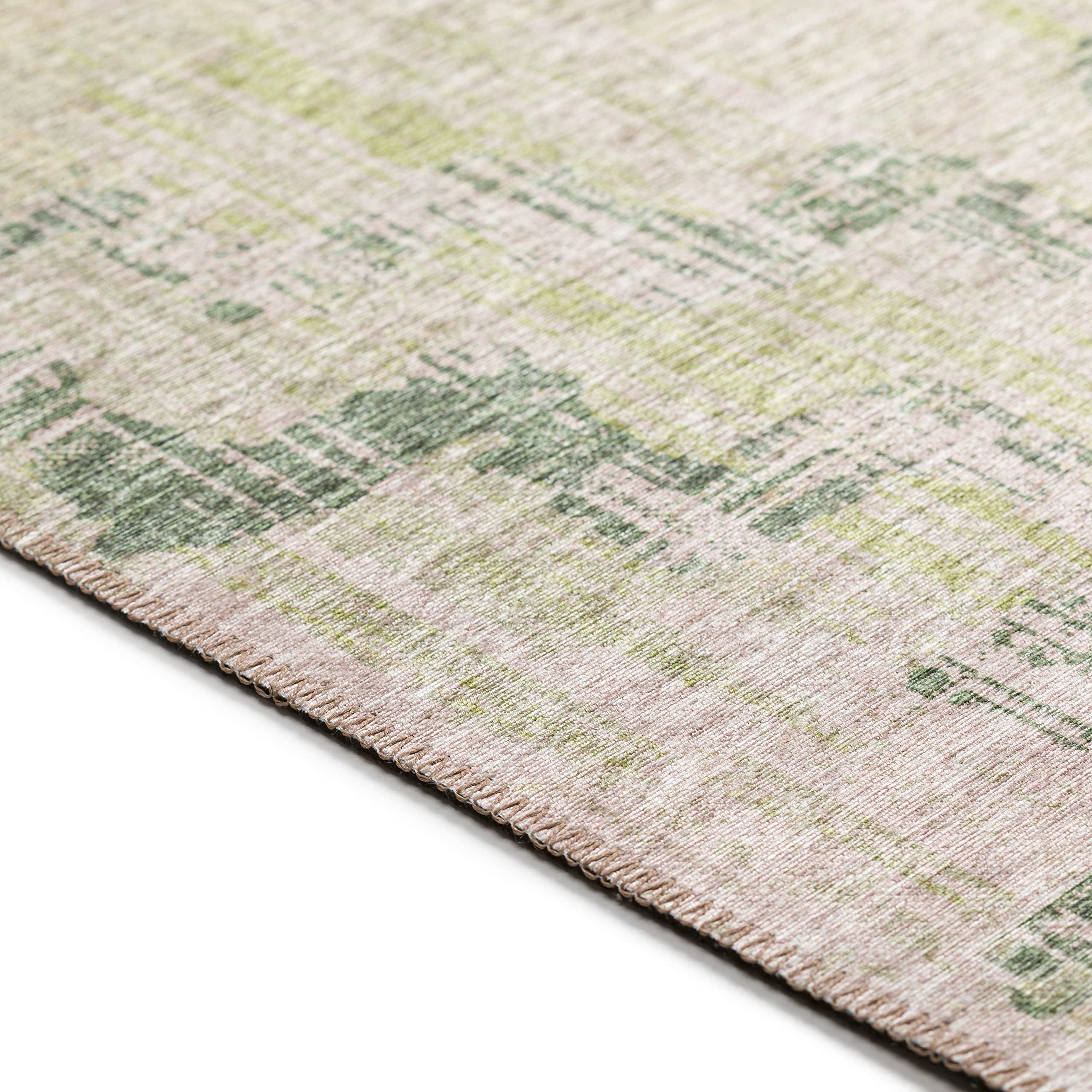 Addison Rugs Yuma AYU45 Green 8' x 10' Area Rug - Soft Indoor Outdoor Carpet for Living Room, Bedroom, Patio & Home Decor