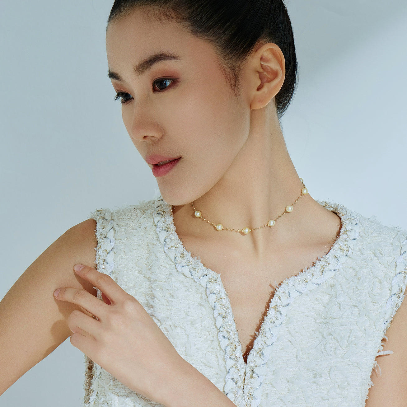 18K Solid Gold Akoya Pearl Necklace for Women - Elegant & Timeless Jewelry Gift for Wedding, Anniversary & Special Occasions