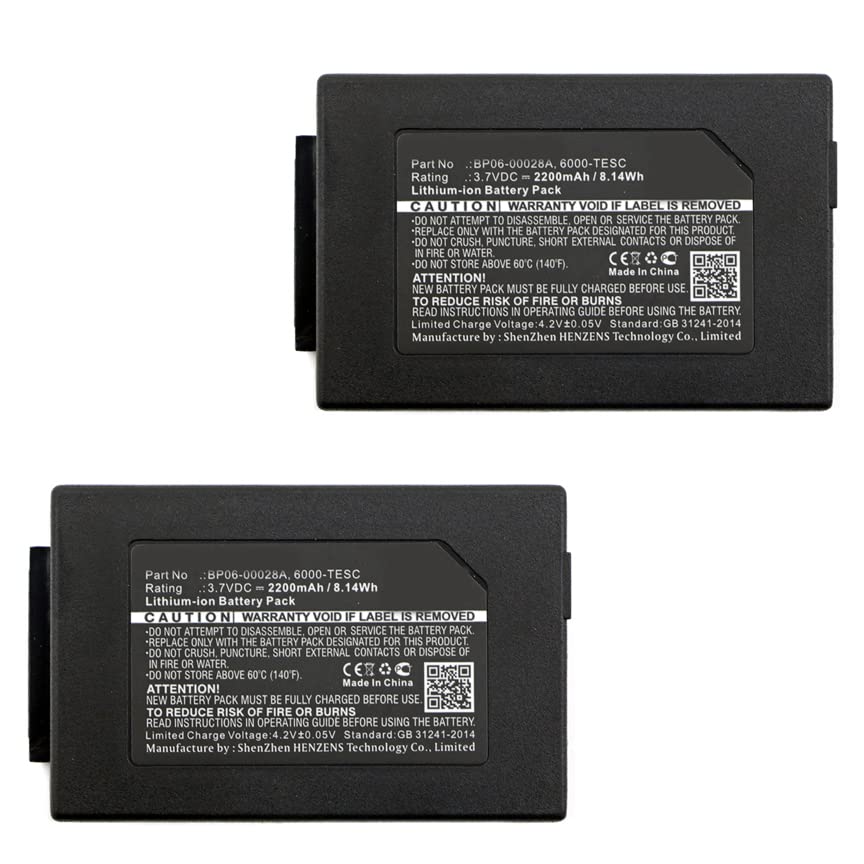 Synergy Digital Barcode Scanner Batteries - 2 Pack Li-Ion 3.7V 2200mAh Replacement Battery for Honeywell ScanPal 5100 Barcode Scanner - Perfect for Retail, Warehouse & Inventory Management