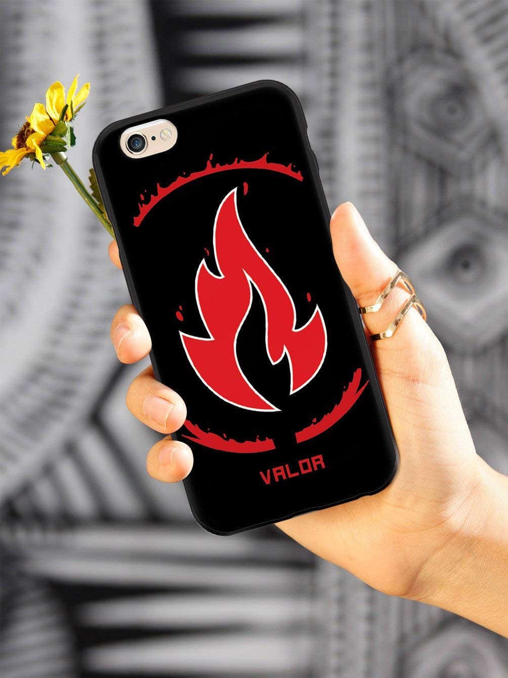 Team Valor Emblem 3D Textured Protective Case for iPhone X/Xs - Shockproof & Anti-Scratch Phone Cover - Perfect for Gaming, Outdoor Adventures & Daily Use (Black)