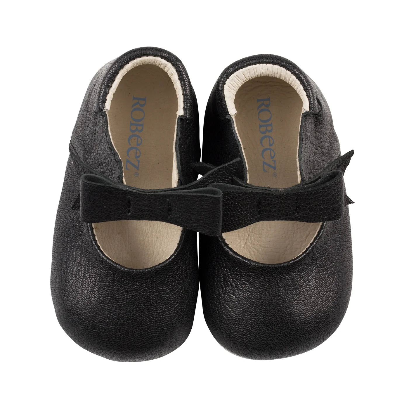 Robeez Black Sofia First Kicks Baby Shoes - Soft Sole Infant Booties for Newborns & Crawlers - Perfect for First Steps, Baby Showers & Photo Shoots