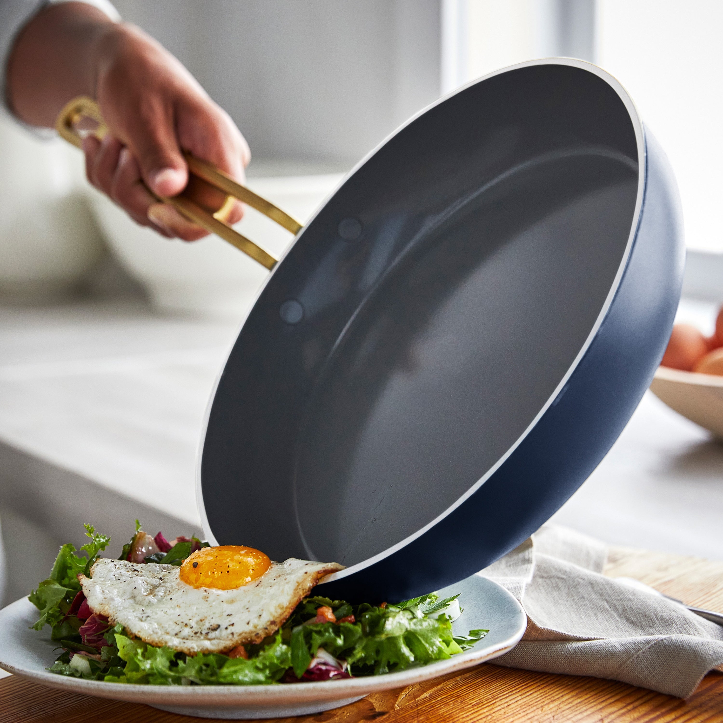 Stanley Tucci™ 10-Piece Ceramic Nonstick Cookware Set with Free Cookbook | Marino Blue | Perfect for Home Cooking, Gifting & Professional Chefs
