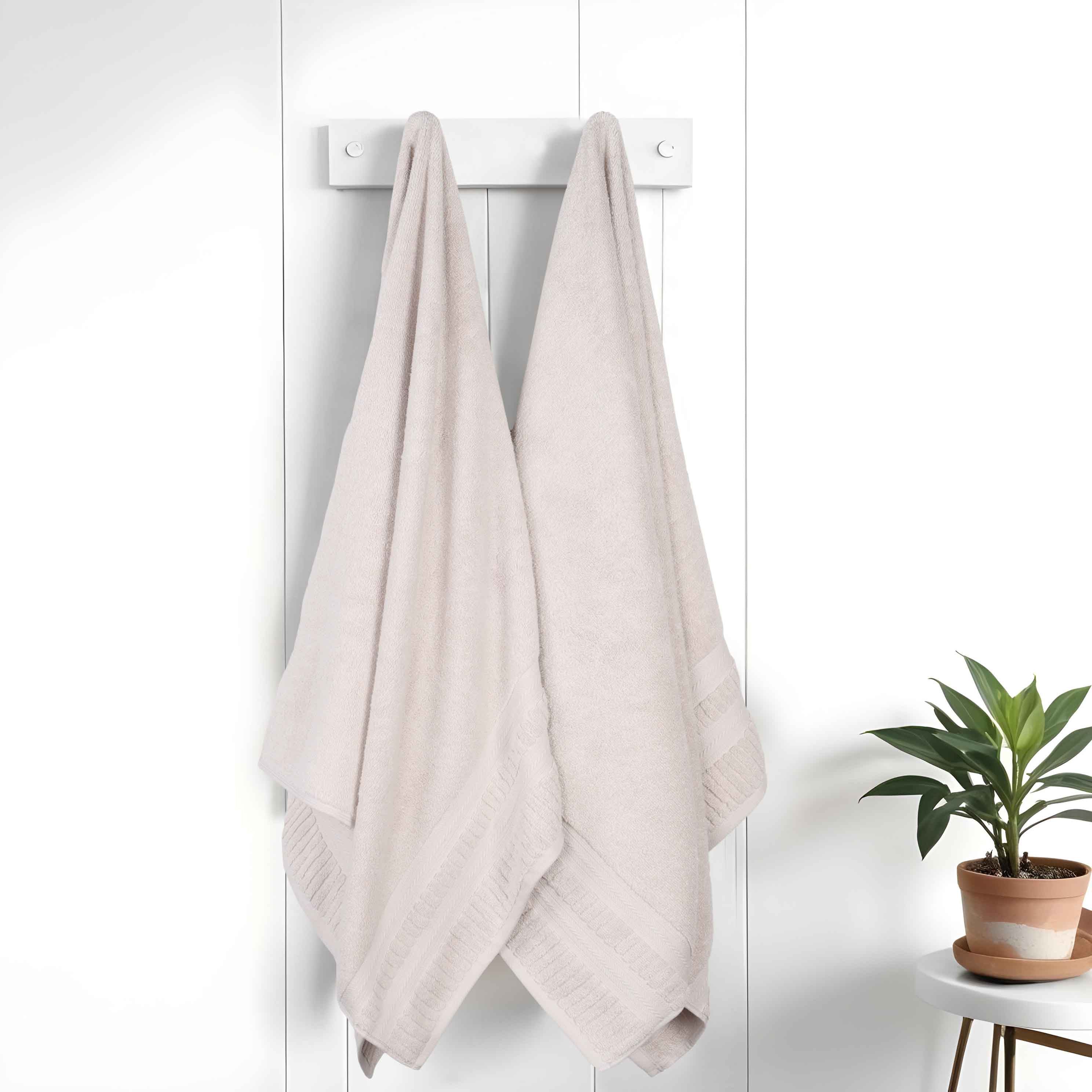 Premium Venice Zero Twist Cotton Bath Towels - Ultra Absorbent Medium Weight Bath Sheets, Set of 2 (Luxury Spa & Hotel Quality for Bath, Pool & Beach Use)