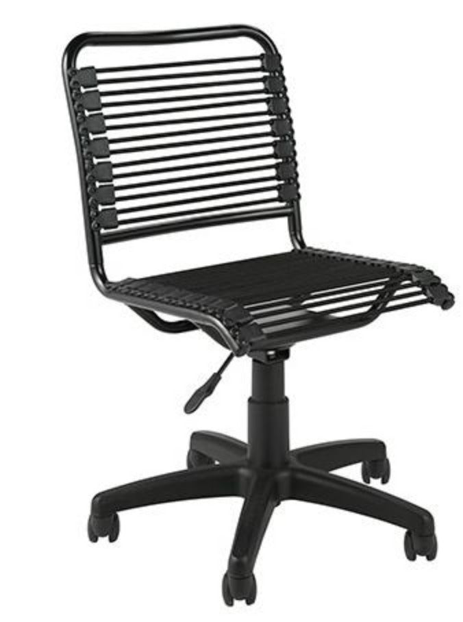 Bungie Low Back Office Chair - Black Mesh with Graphite Frame & Base - Ergonomic Desk Chair for Home & Office Workspace