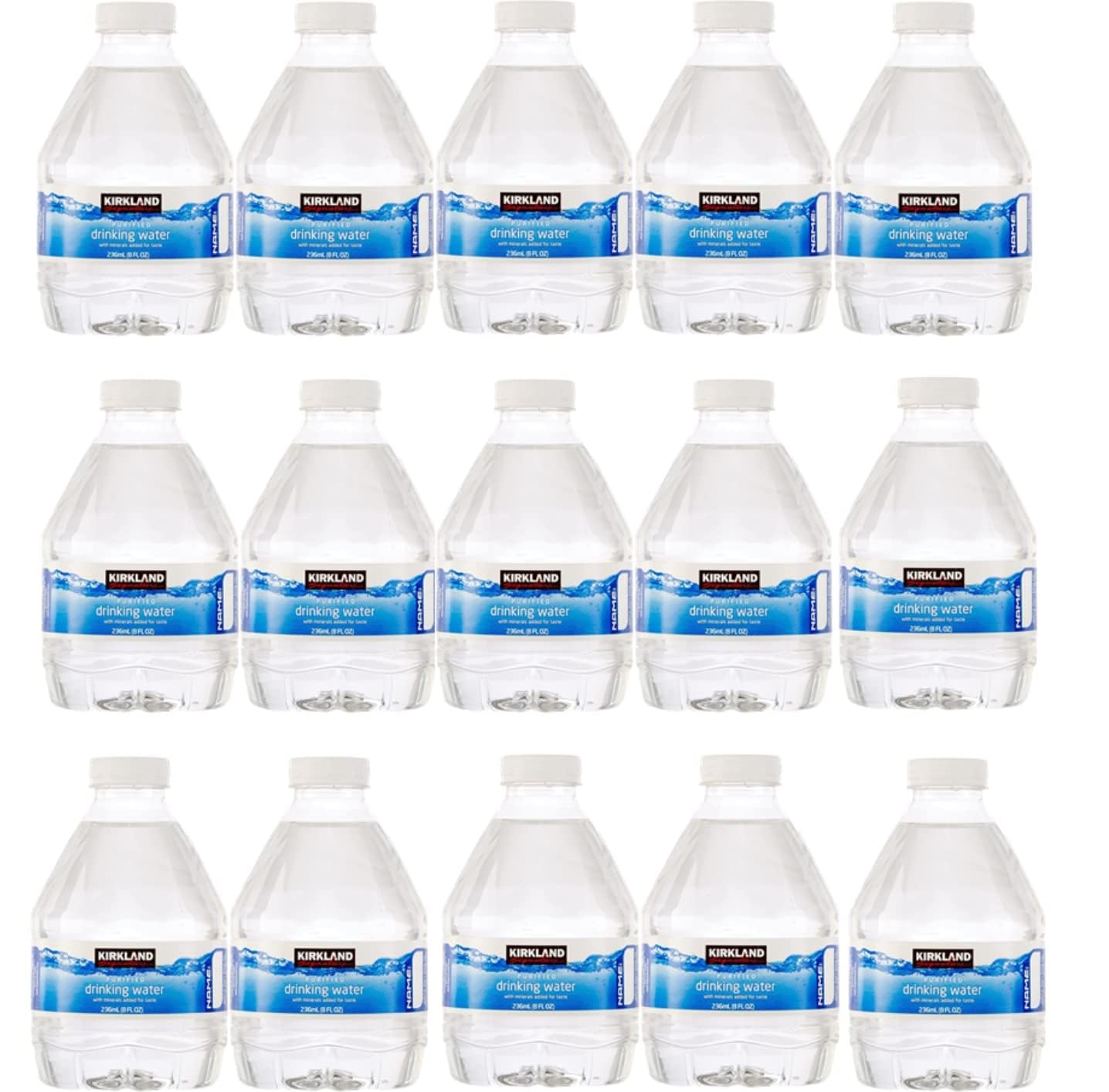8 Fl Oz Purified Water Bottles - Pack of 15 (120 Fl Oz Total) - Ideal for Hydration On-the-Go, Gym, Office, and Outdoor Adventures