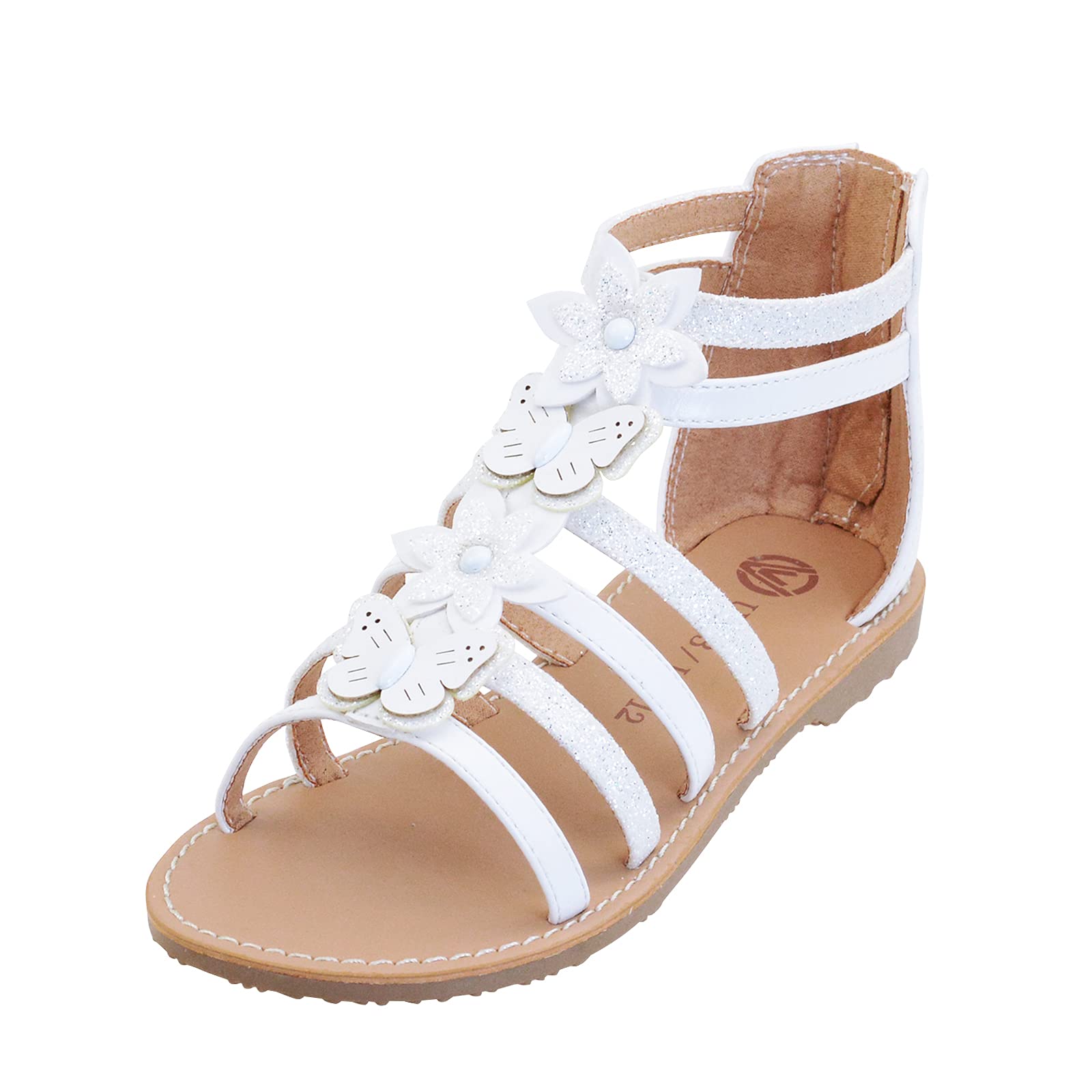 Vonair Girls Gladiator Sandals - Cute Open Toe Breathable Summer Sandals for Toddler, Little Kid & Big Kid - Non-Slip Rubber Sole - Perfect for Beach, Park & Outdoor Play