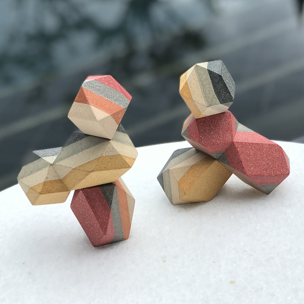 Natural GEO Stacking Stones for Home Decor, Zen Garden & Meditation - Decorative Rock Pile for Indoor/Outdoor Landscaping & Spiritual Balance