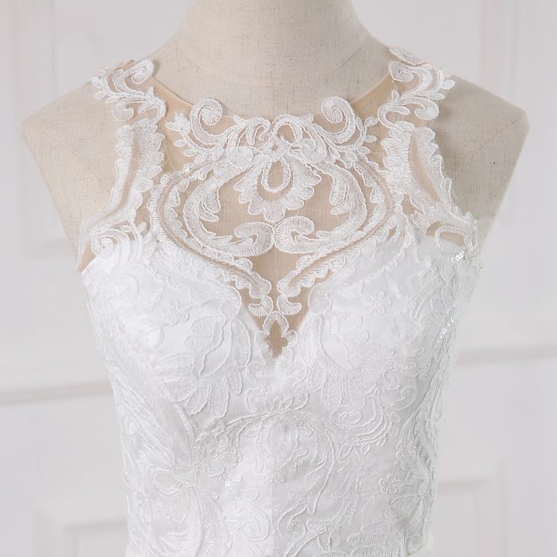 Mermaid Wedding Dress for Bride - Elegant Beach Lace Appliques Bridal Gown | Perfect for Beach Weddings, Destination Ceremonies & Romantic Photoshoots