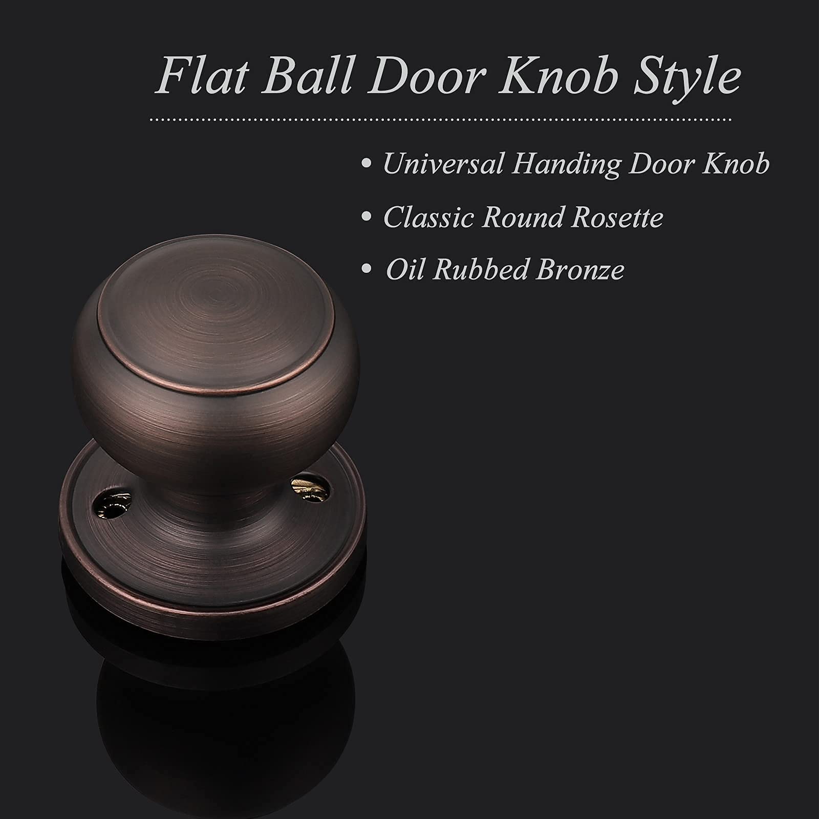 Probrico 5-Pack Privacy Door Knobs & 6-Pack Single Dummy Knob Set - Oil Rubbed Bronze Interior Door Handles for Bathroom, Bedroom & French Doors - Perfect for Home Privacy & Security Solutions