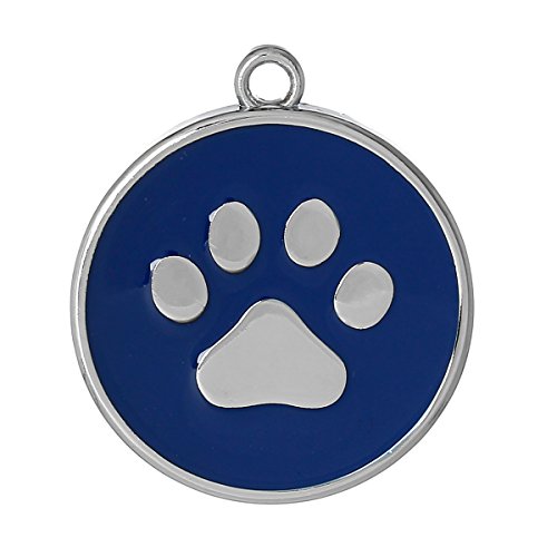 Dark Blue Paw Pendant