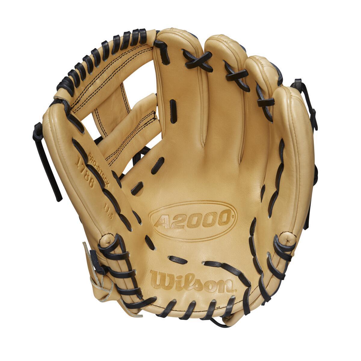 Wilson A2000 1786 11.5 Inch Infield Baseball Glove - WBW100969115 | Premium Leather Baseball Mitt for Infielders | Perfect for Practice, Games & Training