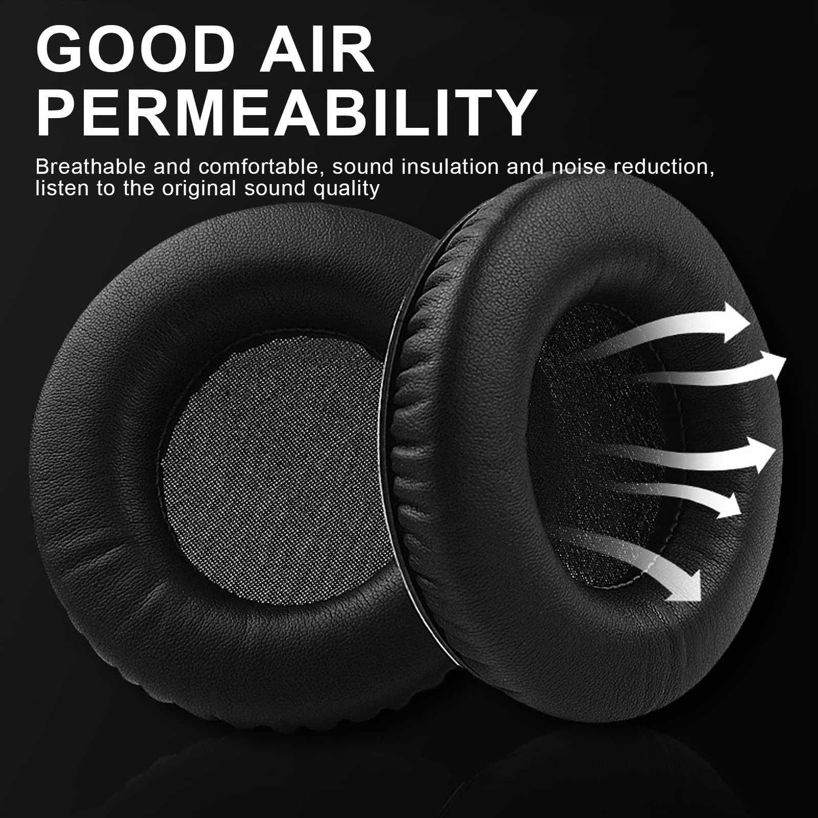 Premium Replacement Ear Pads for SteelSeries Siberia V1/V2/V3 & Prism Gaming Headsets - Soft Protein Leather Earcups, Noise Isolation, Comfortable Headset Cushions (Black) - Perfect for Gaming, Music & Long Wear Sessions