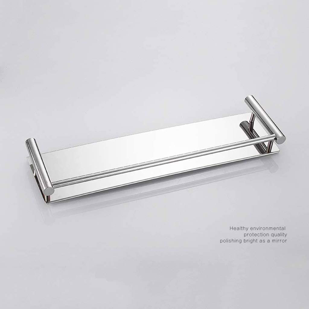 Modern Stainless Steel Bathroom Shelf - Wall Mounted Multi-Layer Storage for Bath Essentials (41cm)