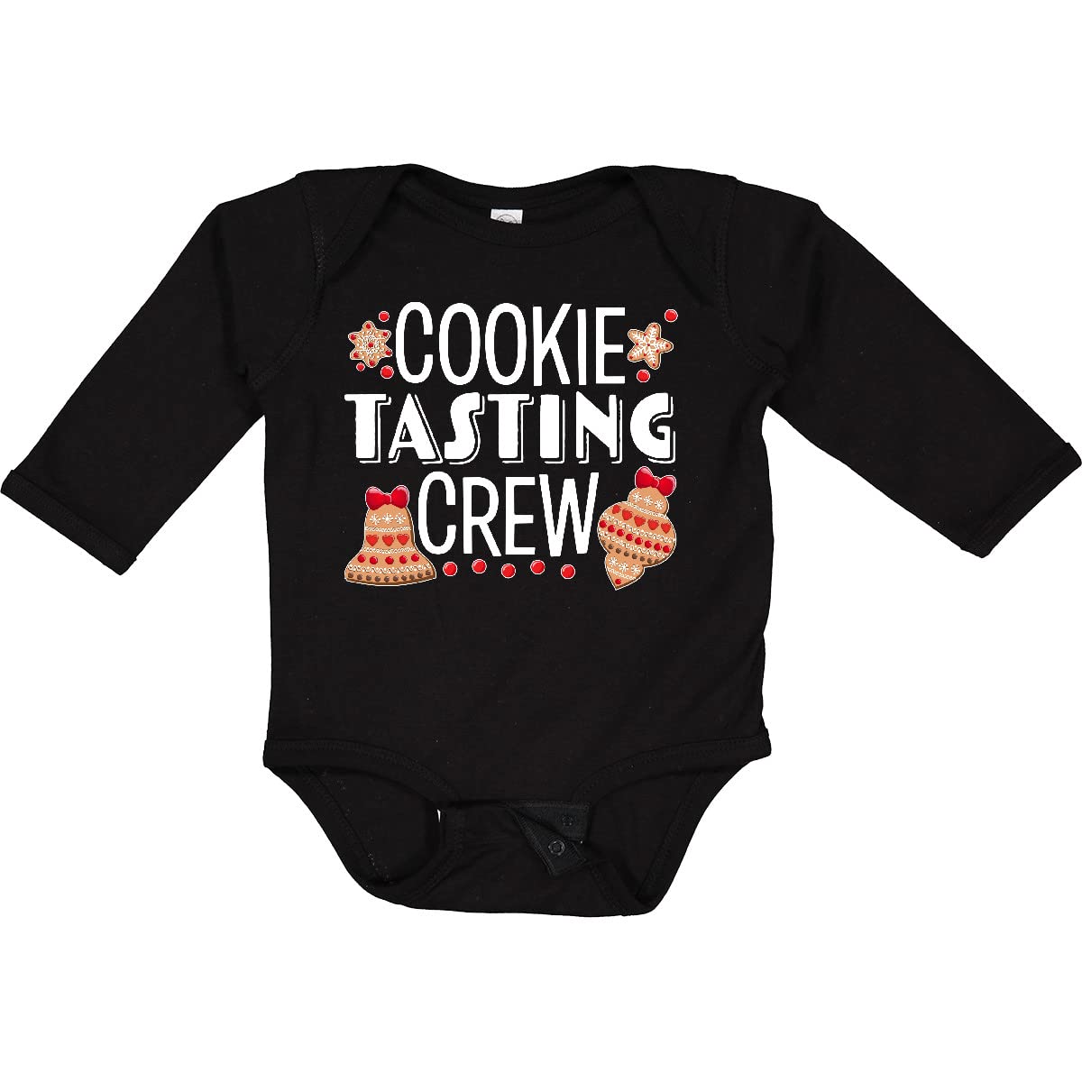Inktastic Christmas Cookie Tasting Crew Holiday Cookies Long Sleeve Baby Bodysuit - Festive Infant Outfit for Holiday Parties & Family Photos