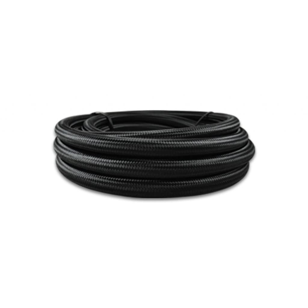 **Black Nylon Braided Flex Hose -16 AN 5 Foot Roll - Durable & Flexible for Automotive, Marine & Industrial Applications**