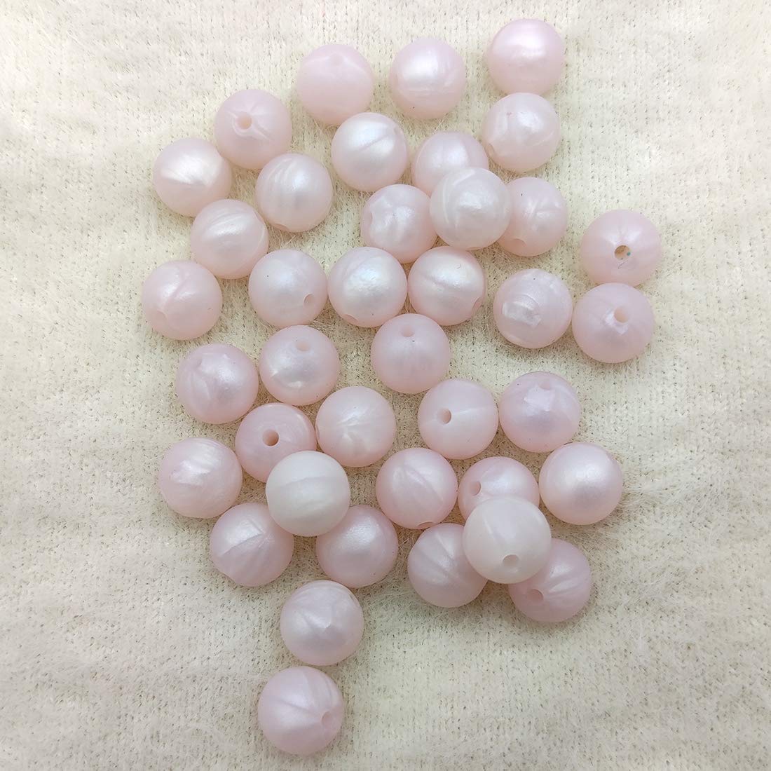 YNGMEANS 50pcs 12mm Round Silicone Beads for DIY Keychains, Jewelry Making, Pens & Craft Projects - Soft Pearl Spacer Beads Kit for Handmade Gifts, Mom Lanyards & Accessories (Perfect for Scrapbooking, Party Favors & Home Decor)