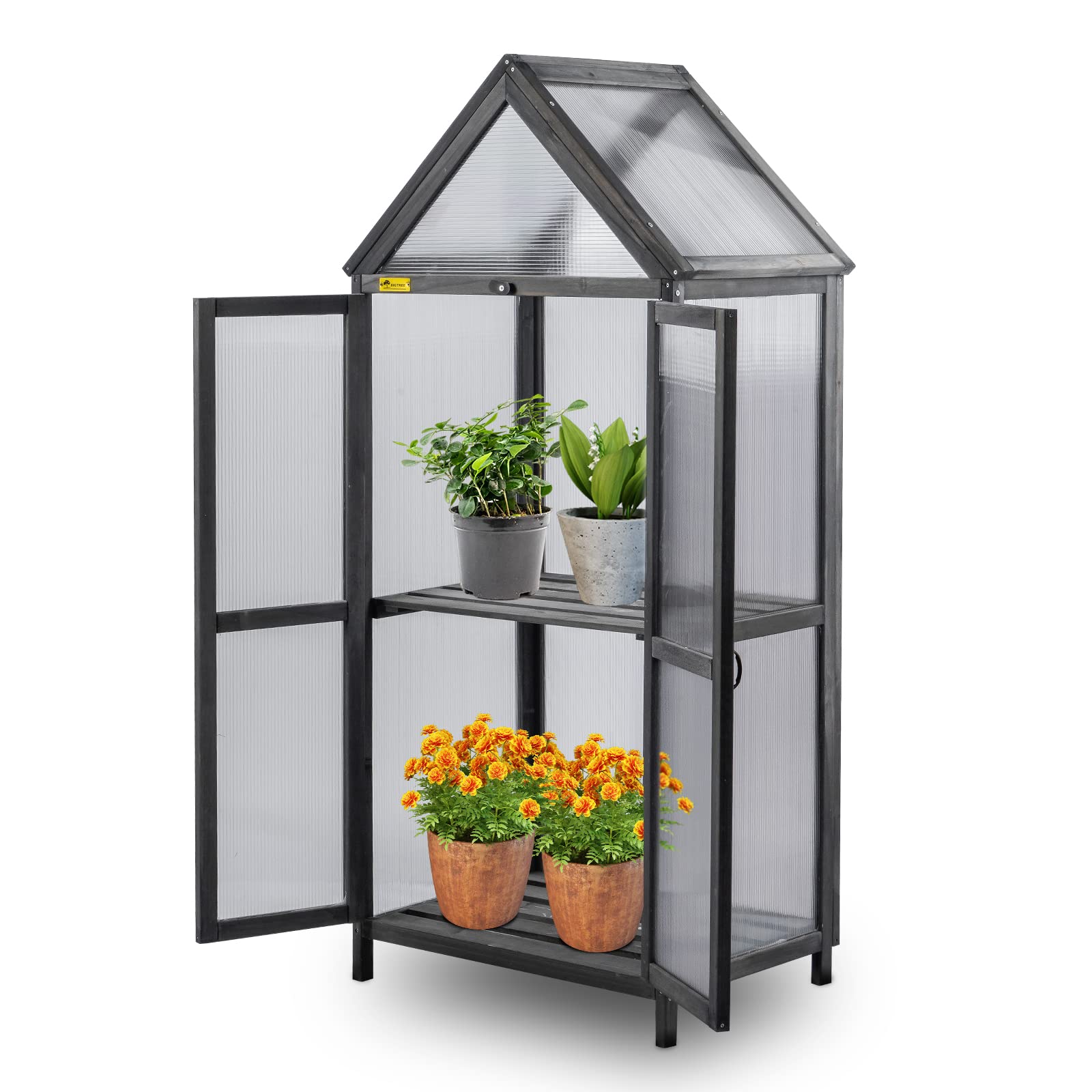 Portable Wooden Greenhouse Cold Frame - 24