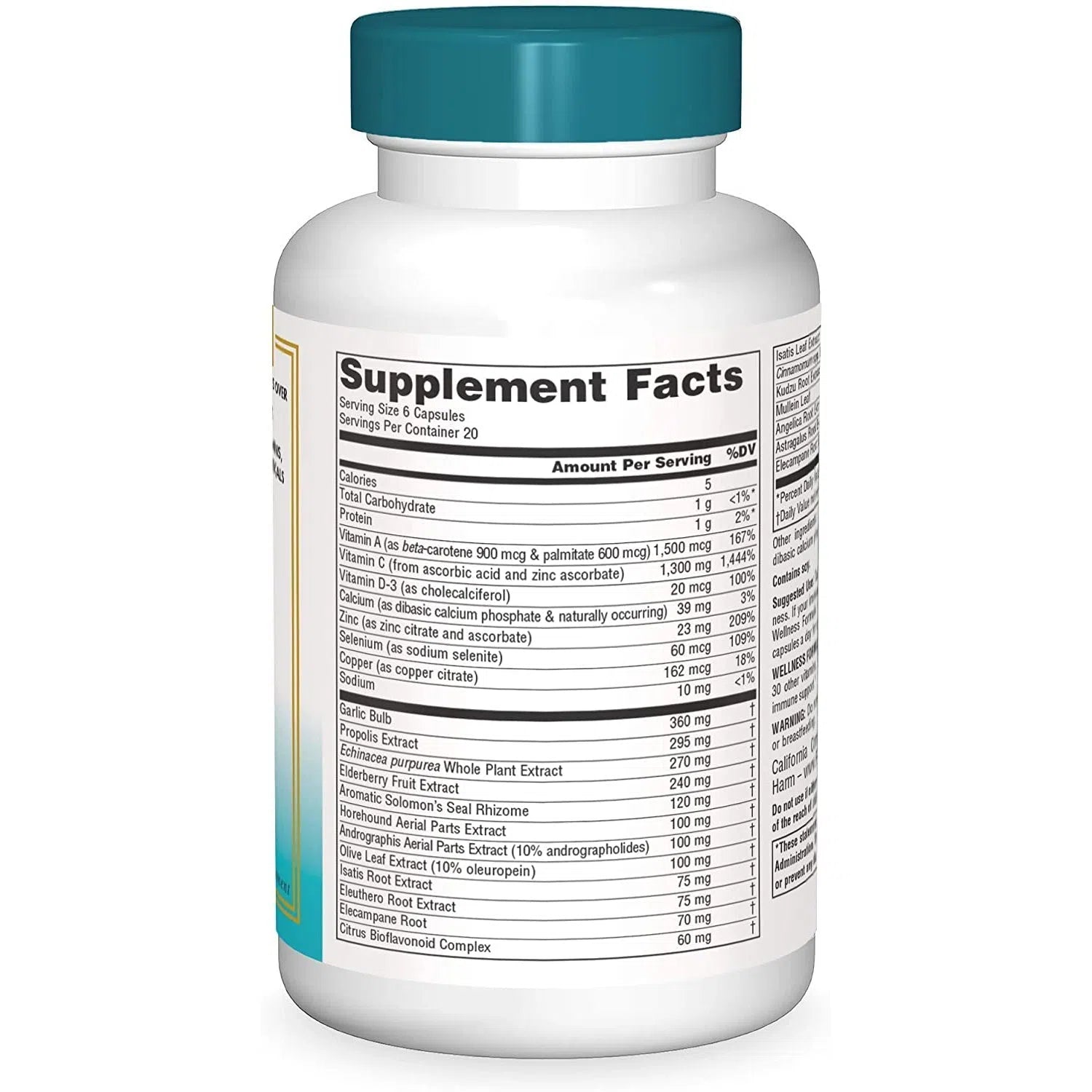 Source Naturals Wellness Formula - Immune Support Supplement with Vitamins, Herbs & Antioxidants for Daily Health & Wellness | Boosts Immunity, Energy & Overall Well-Being | Ideal for Cold Season, Travel & Busy Lifestyles