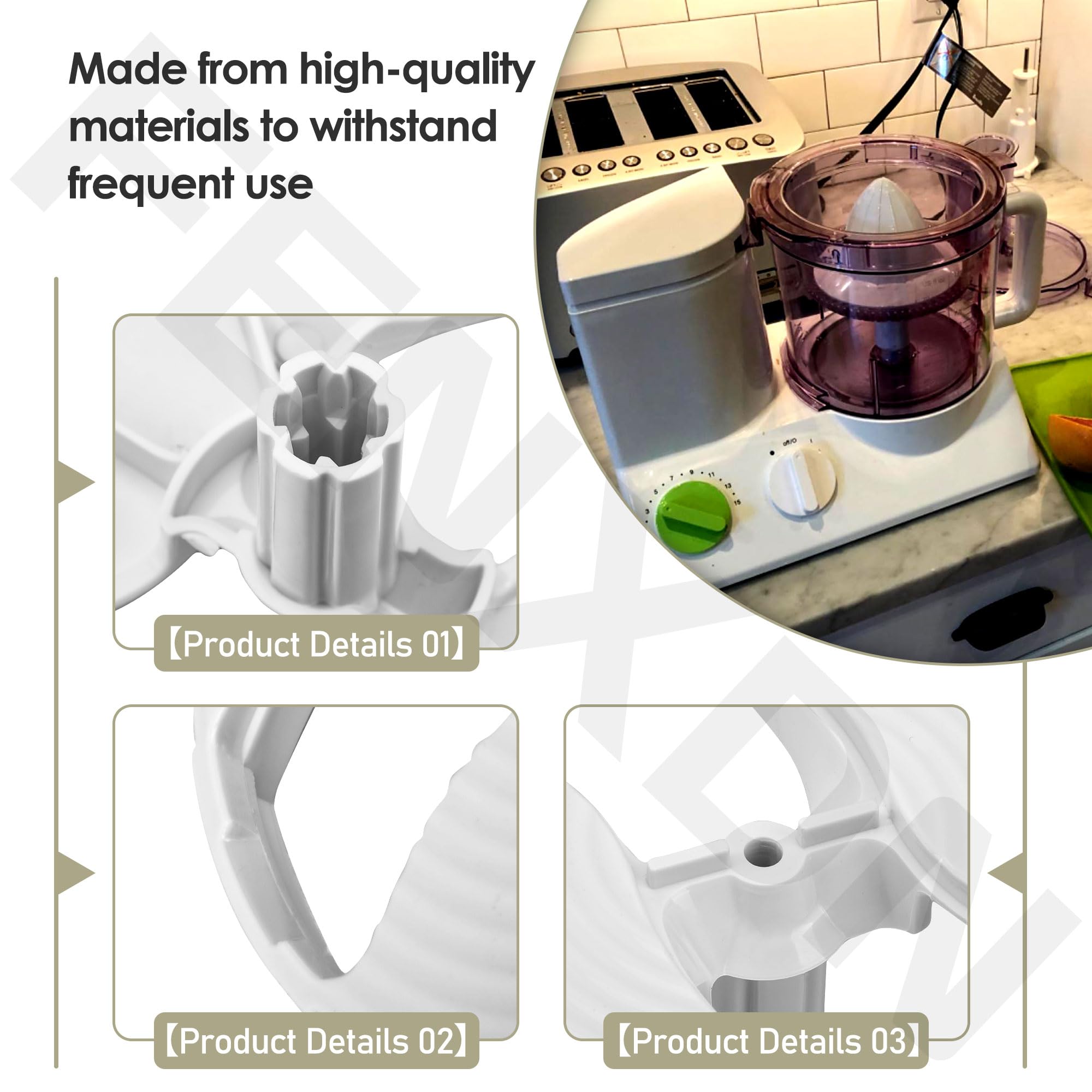 Braun Food Processor Disc Holder Replacement for K600 K650 K700 K750 FP3010 FP3020 FX3030WH Models - Compatible with Slicing & Shredding Discs - Perfect for Meal Prep & Kitchen Organization