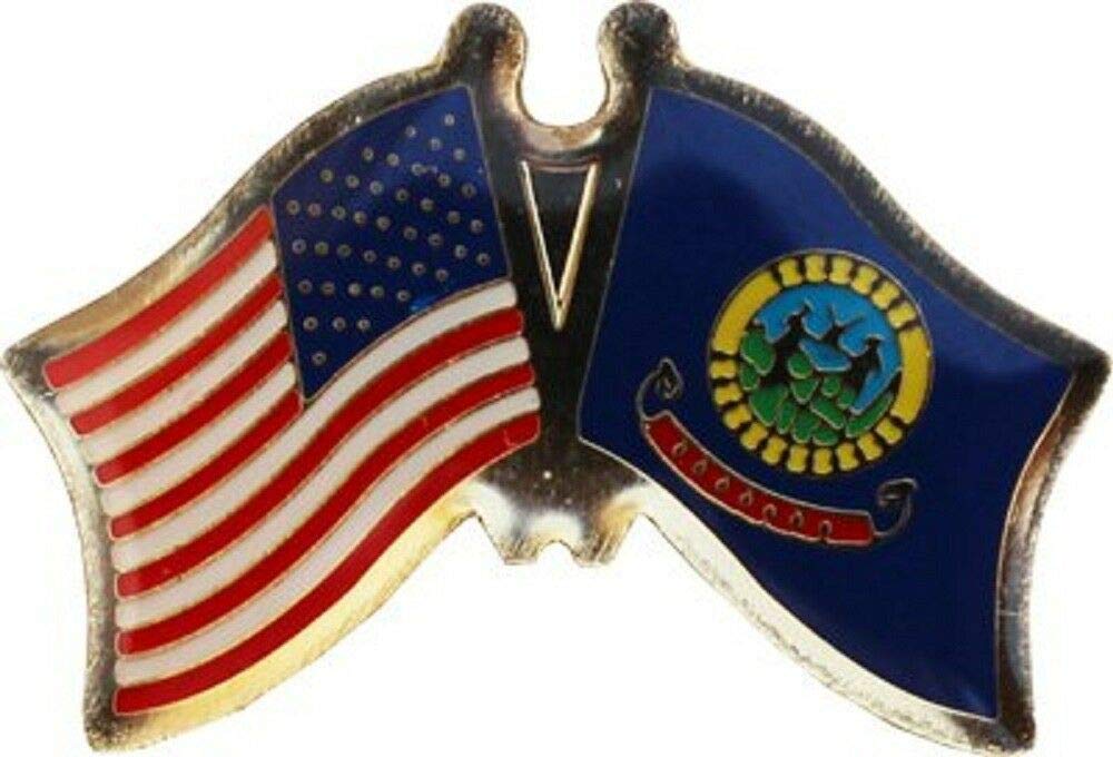 USA American Idaho State Friendship Flag Bike Motorcycle Hat Cap Lapel Pin - Premium Quality Flags - Perfect for Bikers, Collectors & Patriotic Gifts