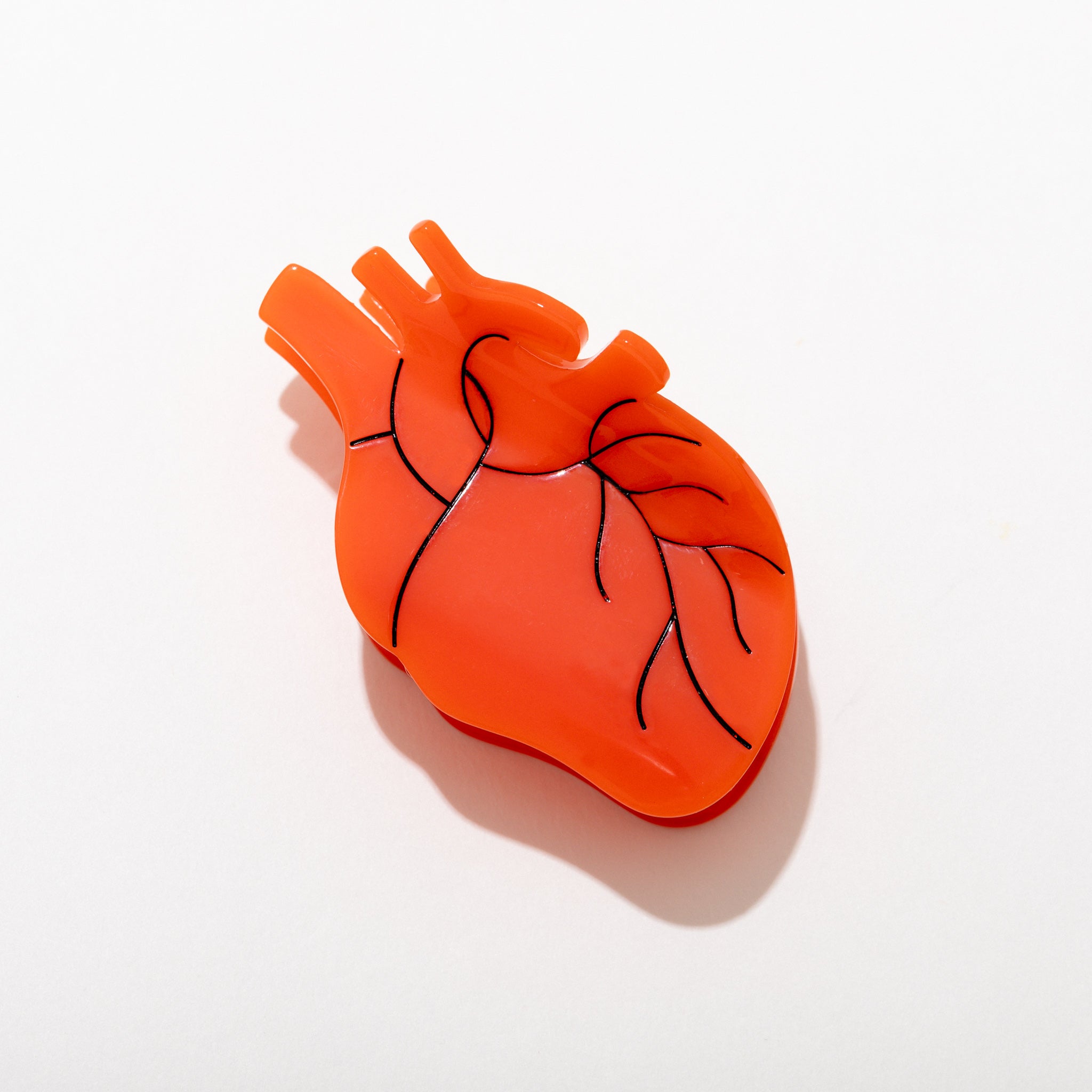 Anatomical Heart Hair Claw Clip - Cute Heart-Shaped Hair Accessory for Women & Girls | Perfect for Ponytails, Buns & Updos