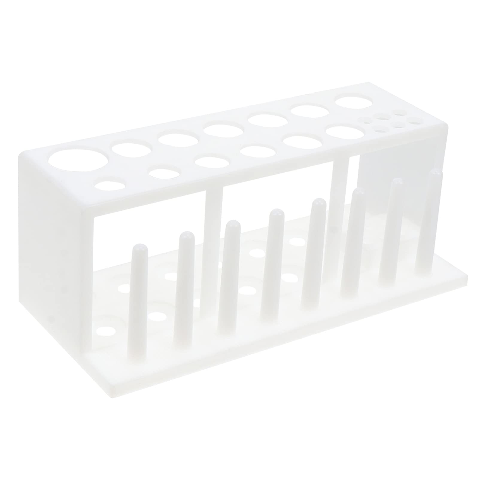 1pc Plastic Test Tube Rack - Laboratory Tube Holder for 6/12/24 Tubes, Durable Test Tube Stand with Stable Base for Science Experiments, School Labs & Home Chemistry Use