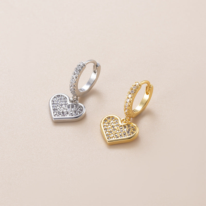 18K Gold Cartilage Huggie Earrings | Sparkly Ribbon Hoop Earrings for Women | HSPJ876 | Perfect for Parties, Weddings & Everyday Wear
