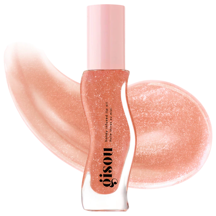 Gisou Honey Infused Hydrating Lip Oil - Nourishing & Moisturizing Lip Treatment with Natural Ingredients - Perfect for Dry Lips, Daily Care & Nighttime Lip Routine