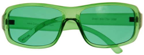 Kids Color Therapy Glasses - Green | Junior Children's Stress Relief & Focus Aid for Reading, Studying & Relaxation