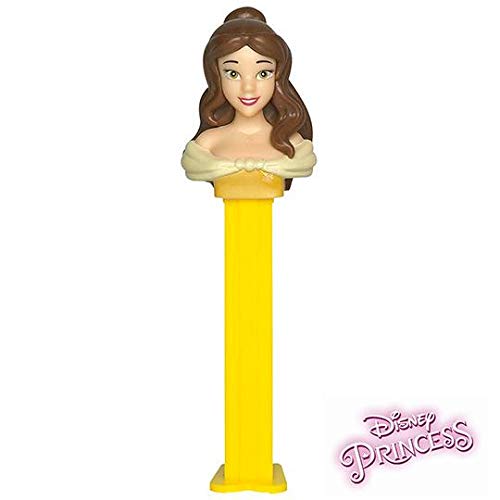Disney Princess Belle PEZ Candy Dispenser with 2 Fruit Flavored Candy Rolls - 1.0 Count - Perfect for Collectors, Gifts & Disney Movie Nights