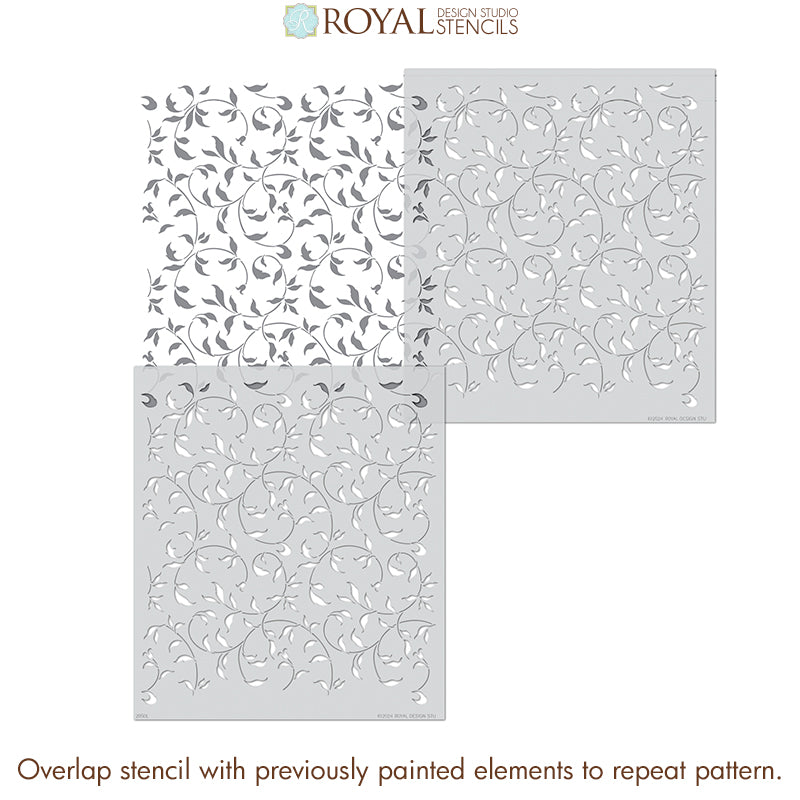 Endless Vine Wall Stencil - Reusable DIY Painting Template for Home Decor, Nursery, Bedroom & Living Room - Perfect for Accent Walls, Murals & Creative Wall Art Projects
