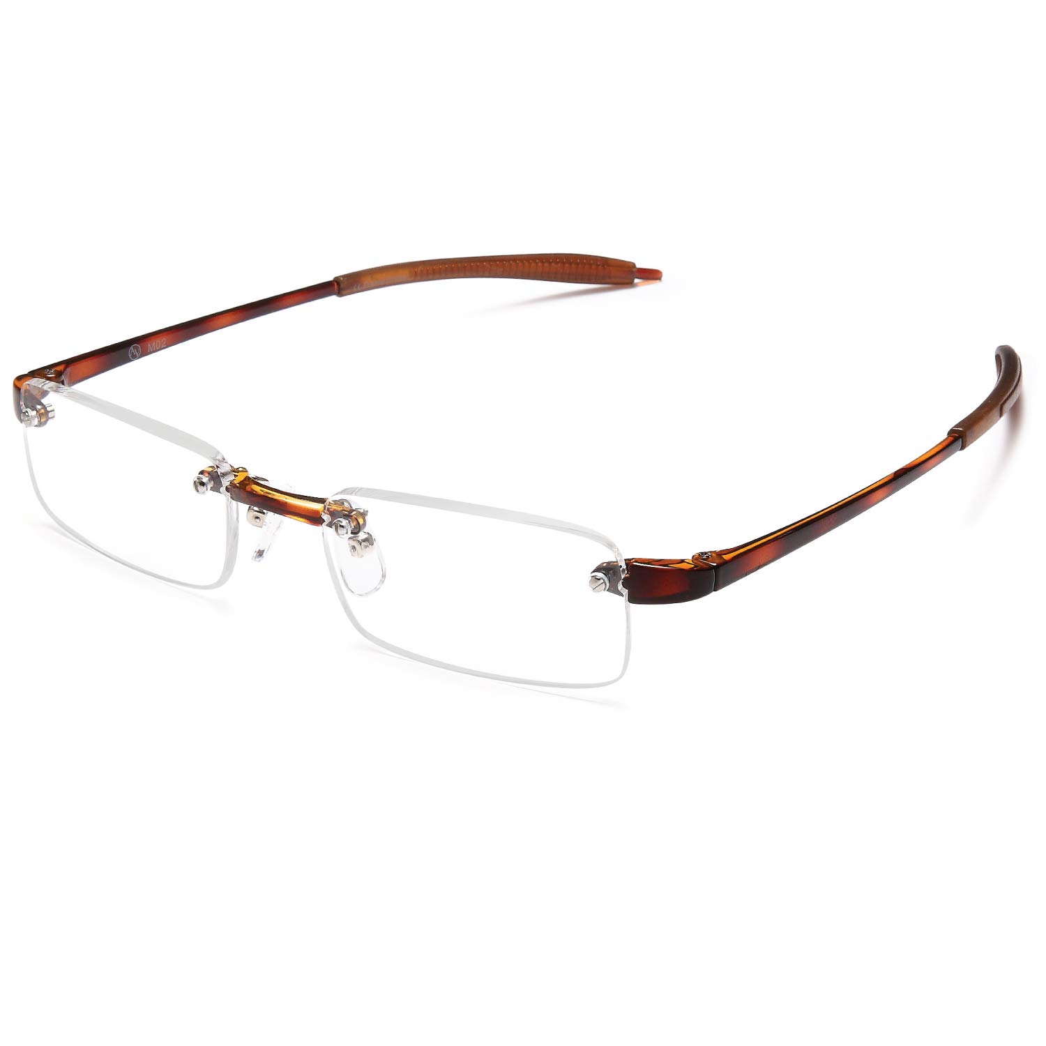 ALTEC VISION Rimless Reading Glasses for Men & Women - Lightweight Blue Light Blocking Readers for Computer Work, Reading & Office Use