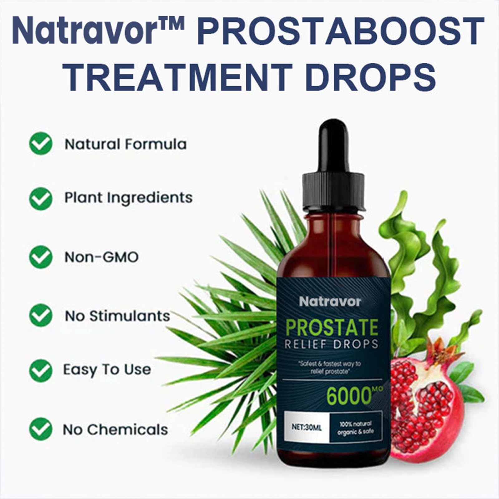 Natravor Prostate Support Drops - Natural Prostate Health Supplement for Men with Saw Palmetto & Pumpkin Seed Extract - Promotes Urinary Flow & Comfort (2 Bottles) - Ideal for Nighttime Relief & Active Lifestyle Support
