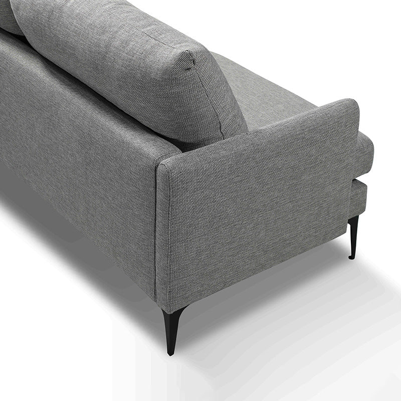 HARLOW 3-Seater Sofa in Grey - Modern Living Room Furniture for Small Spaces & Apartments | Comfortable Couch for Relaxing, Entertaining & Family Gatherings