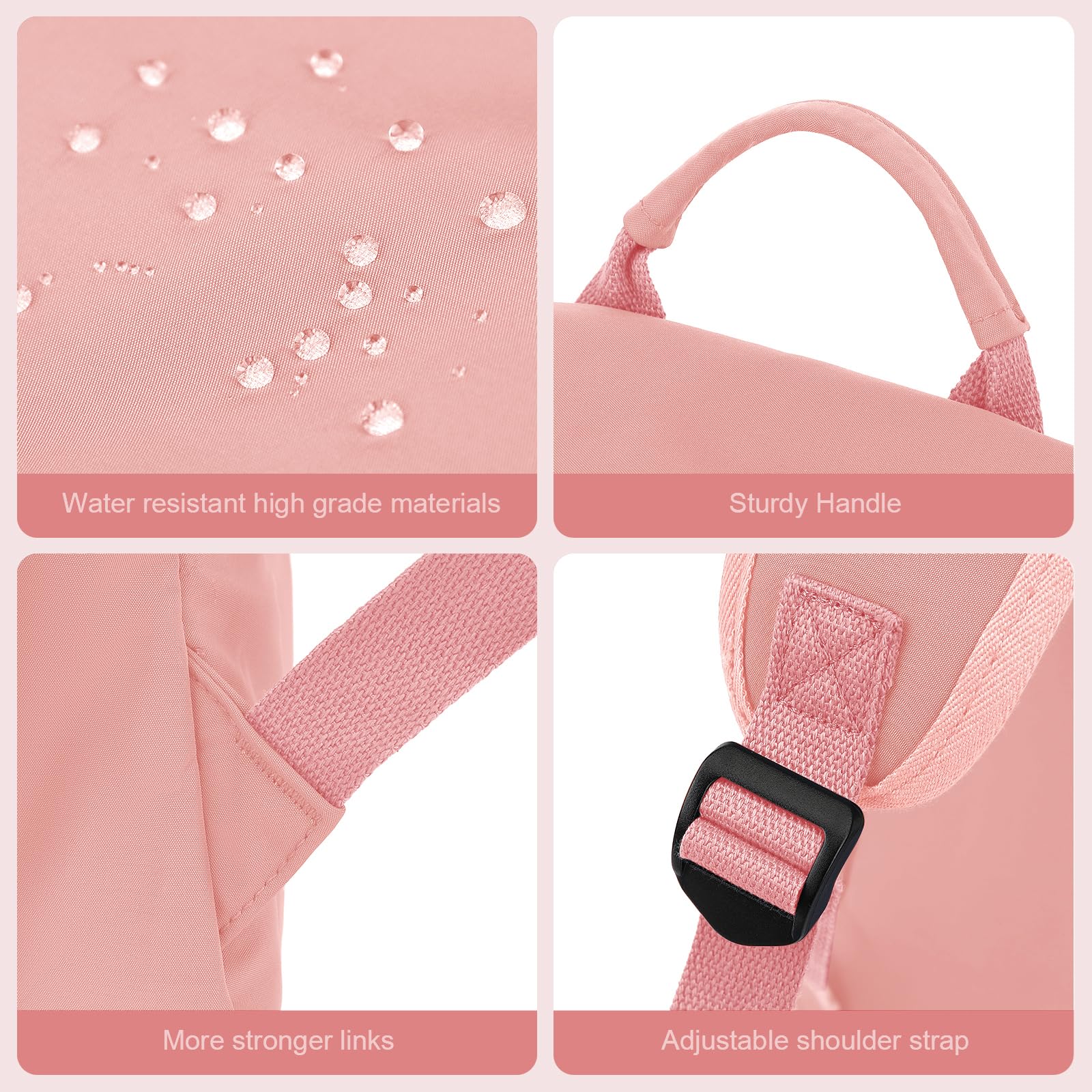 YGR Lightweight Waterproof Laptop Backpack for Women & Men, 15.6 Inch Travel Rucksack, College Computer Bag in Pink - Perfect for Daily Commute, School, and Office Use