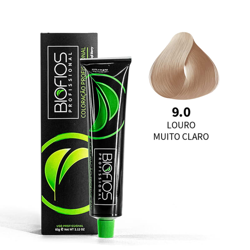 Biofios Profissional 9.0 Very Clear Blonde Permanent Hair Color 60g - Salon-Quality Lightening for Natural-Looking Highlights at Home