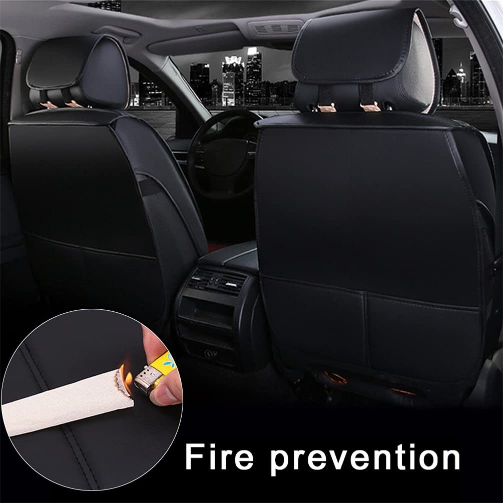 Premium Custom Leather Car Seat Covers for Toyota RAV4 Hybrid Limited Prime SE 2002-2021 - Waterproof & Wear-Resistant All-Season Front Seat Covers in Black Coffee - Perfect for Daily Commute, Road Trips & SUV Protection