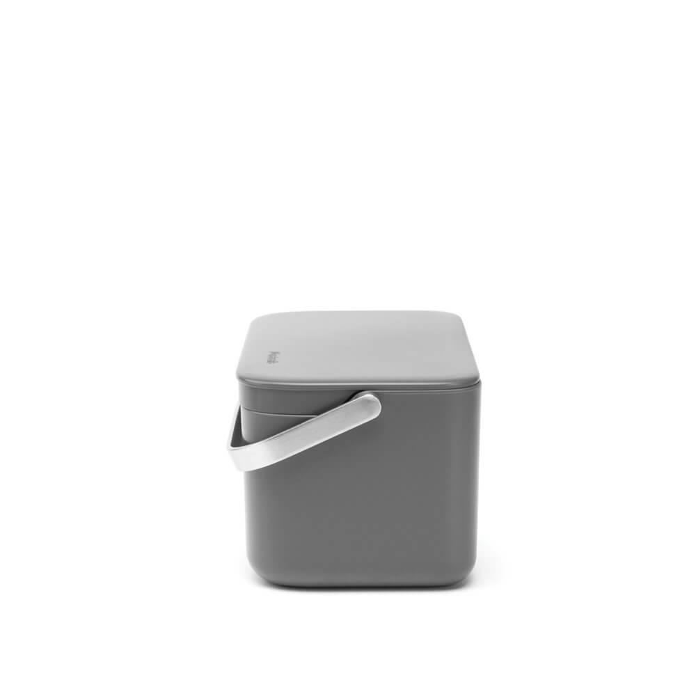 Eco-Friendly Kitchen Compost Bin - Jade or Grey Food Waste Caddy for Organic Recycling | Perfect for Countertop, Under Sink, and Sustainable Living