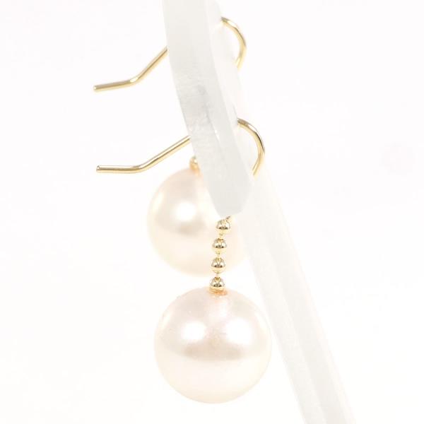 18K Yellow Gold Pearl Earrings for Women - Classic Elegant Stud Earrings for Wedding, Party & Daily Wear