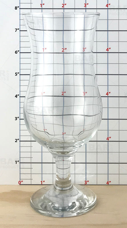 BarConic® 16 oz Hurricane Glasses - Set of 12 - Premium Cocktail Glasses for Tropical Drinks, Margaritas & Piña Coladas - Perfect for Beach Parties, Tiki Bars & Summer Entertaining