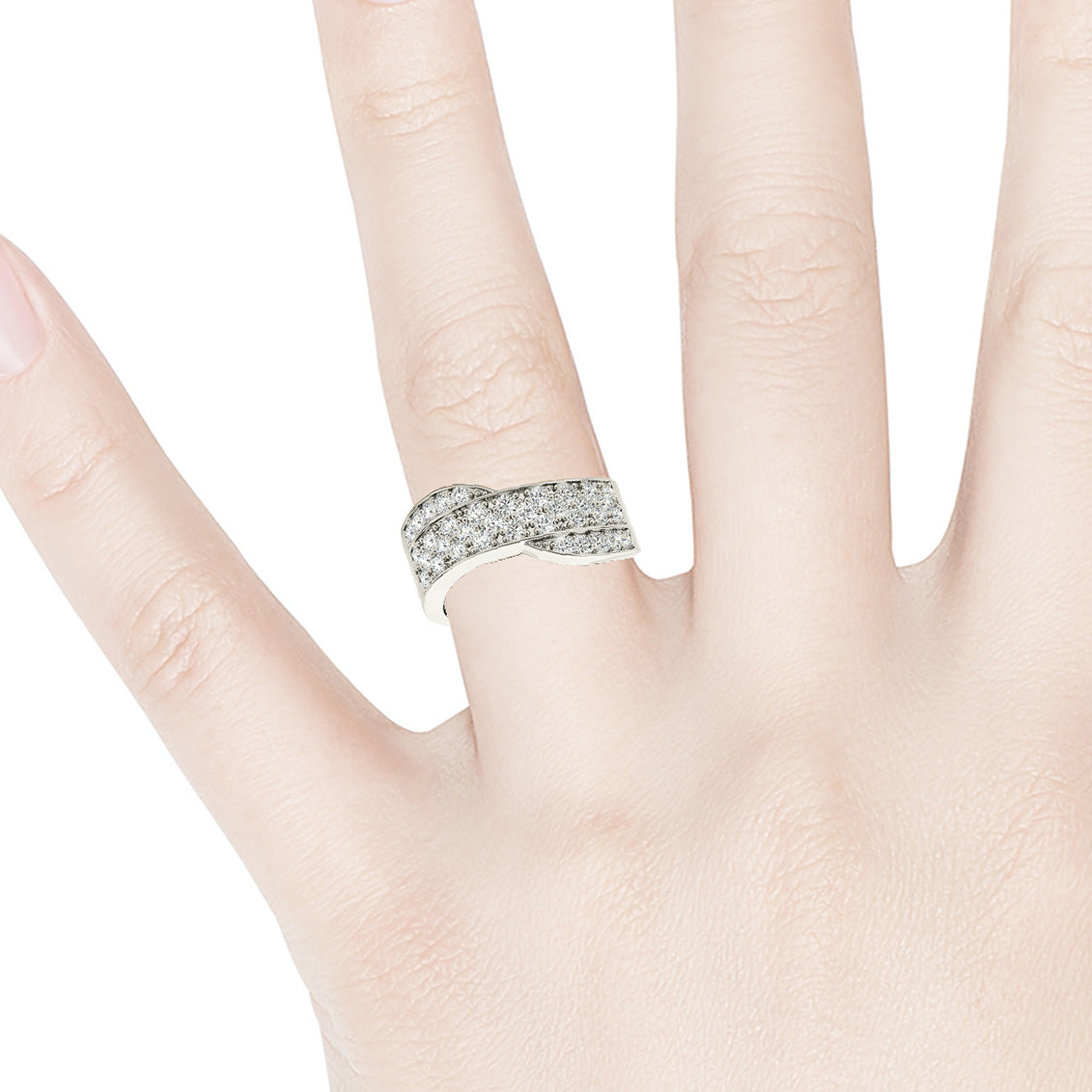 0.75 Carat Round Diamond Wide Band Anniversary Ring for Women - Perfect for Weddings, Anniversaries & Special Occasions