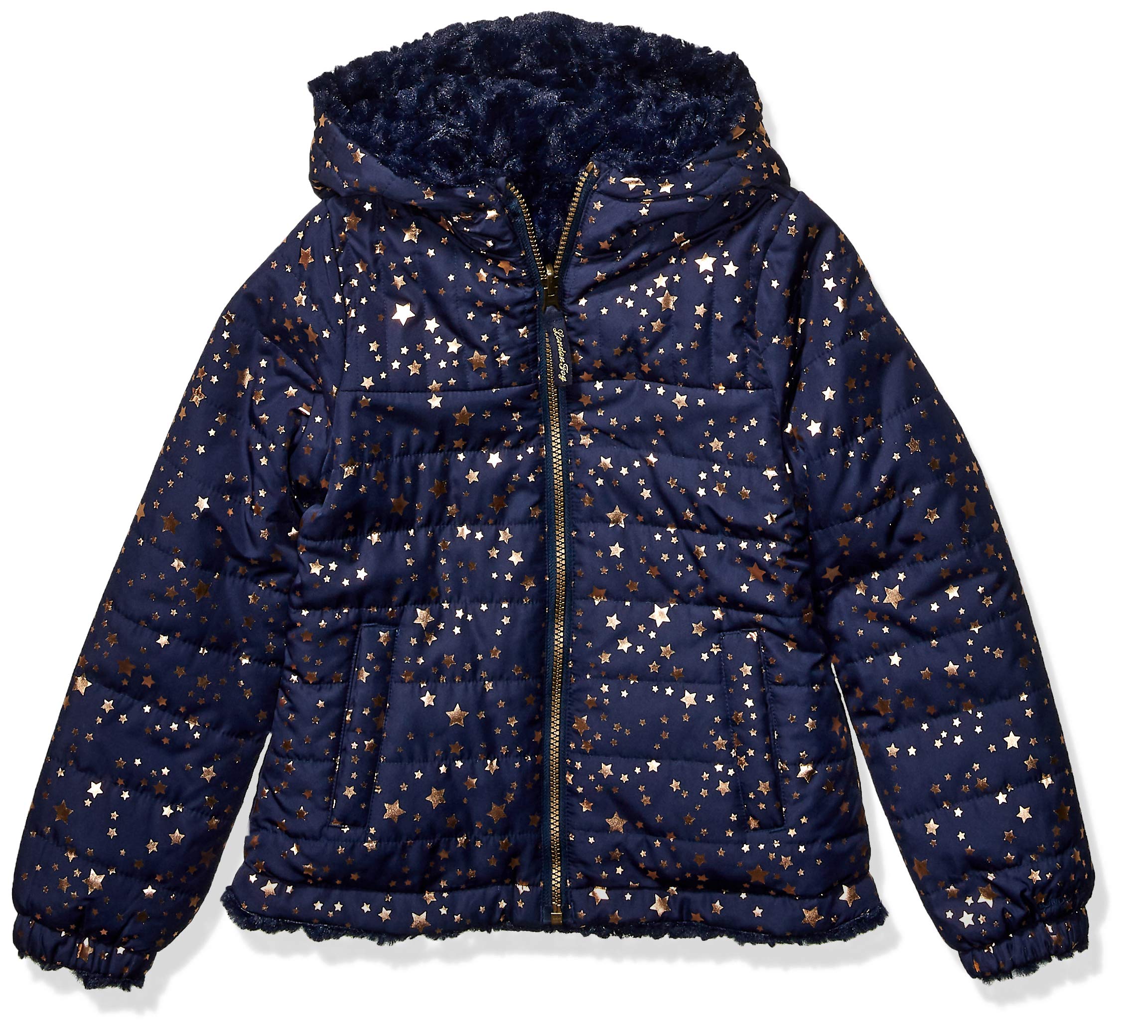 London Fog Girls' Midweight Fleece-Lined Jacket - Warm Winter Coat for School, Outdoor Activities & Casual Wear