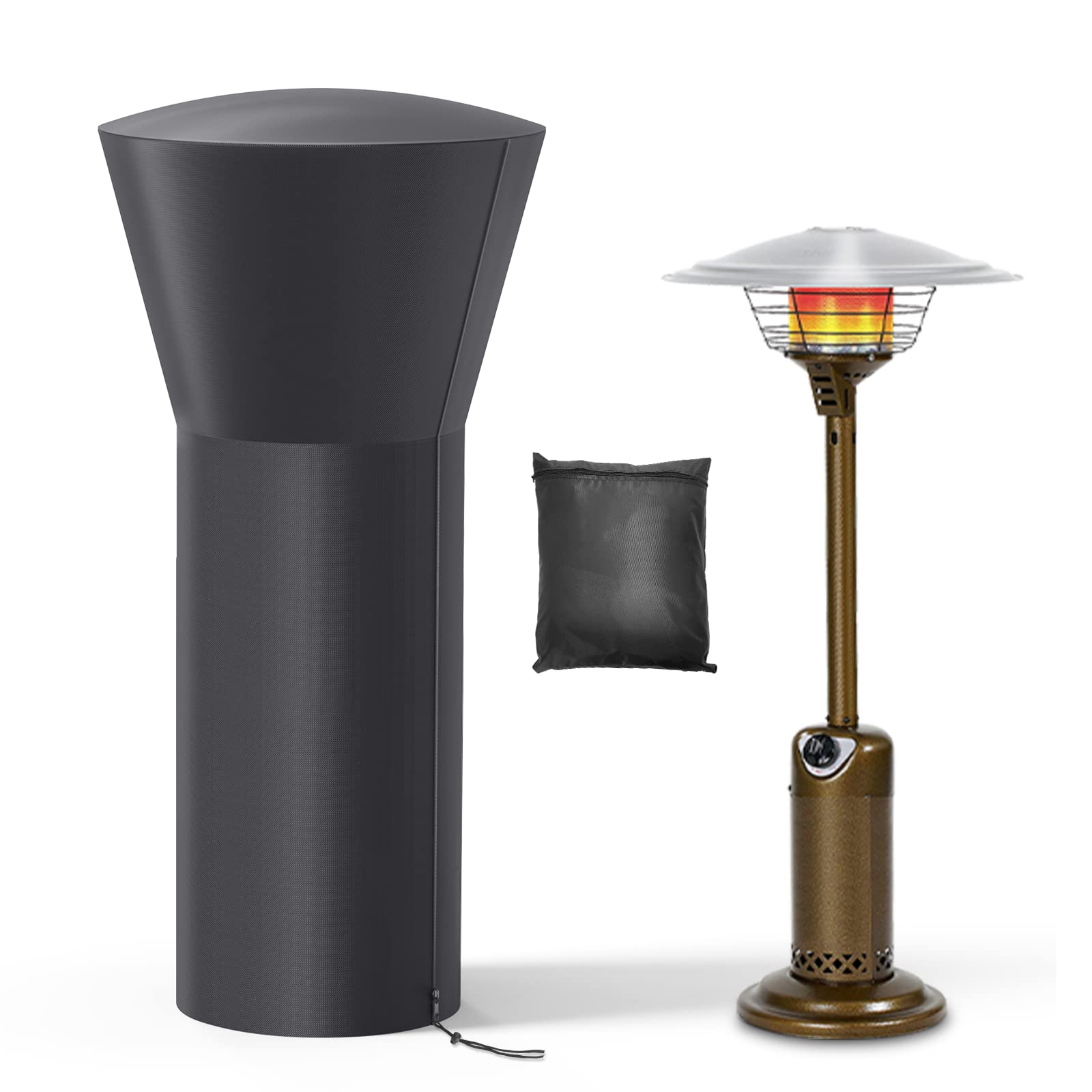 Aidetech Waterproof Windproof Portable Patio Heater Cover - Outdoor Standing & Table Top Heater Protector (24