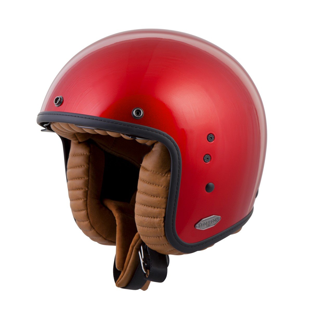 ScorpionExo Belfast 3/4 Open Face Motorcycle Helmet - Candy Red, Small - Comfortable & DOT Approved for Urban Commuting & Scooter Rides