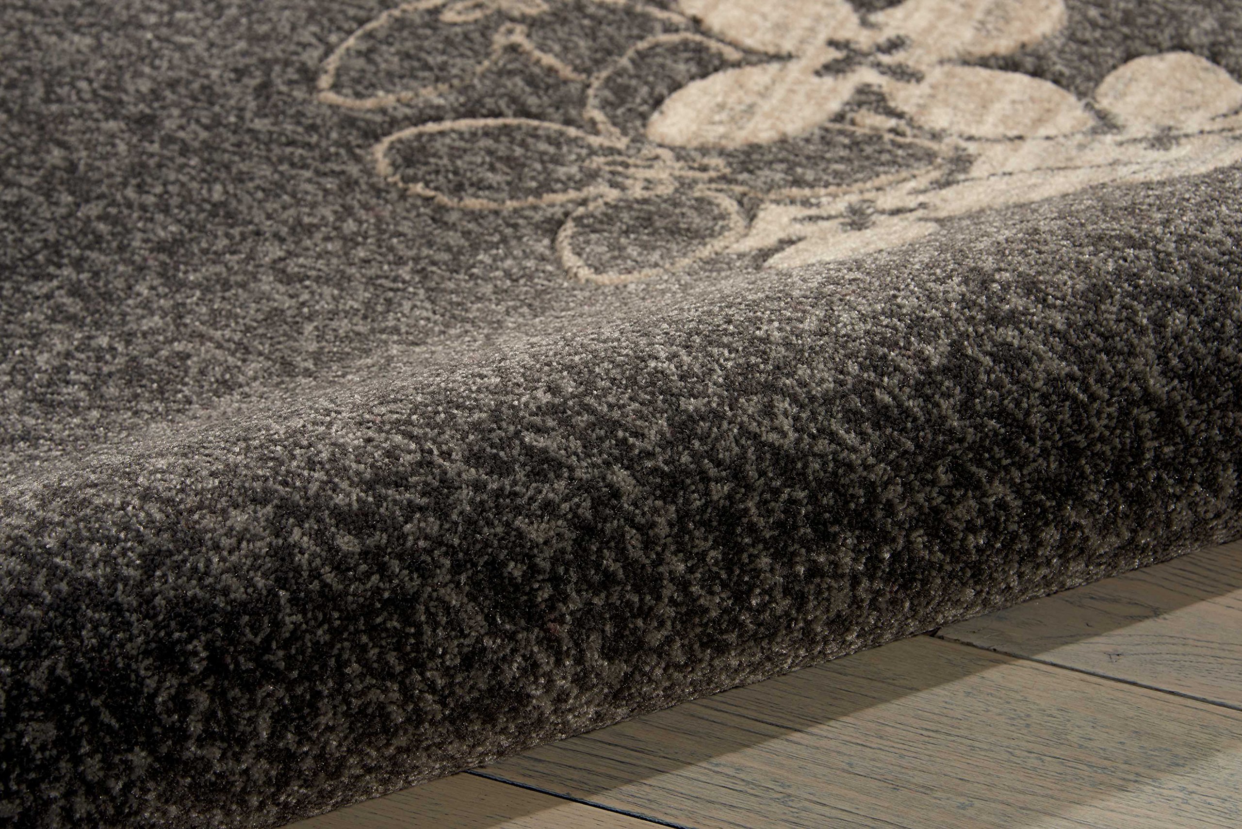 Nourison Maxell Contemporary Charcoal 4x6 Area Rug - Easy Clean, Non-Shedding, Stain Resistant - Perfect for Bedroom, Living Room, Dining Room & Kitchen - Soft & Durable Home Decor