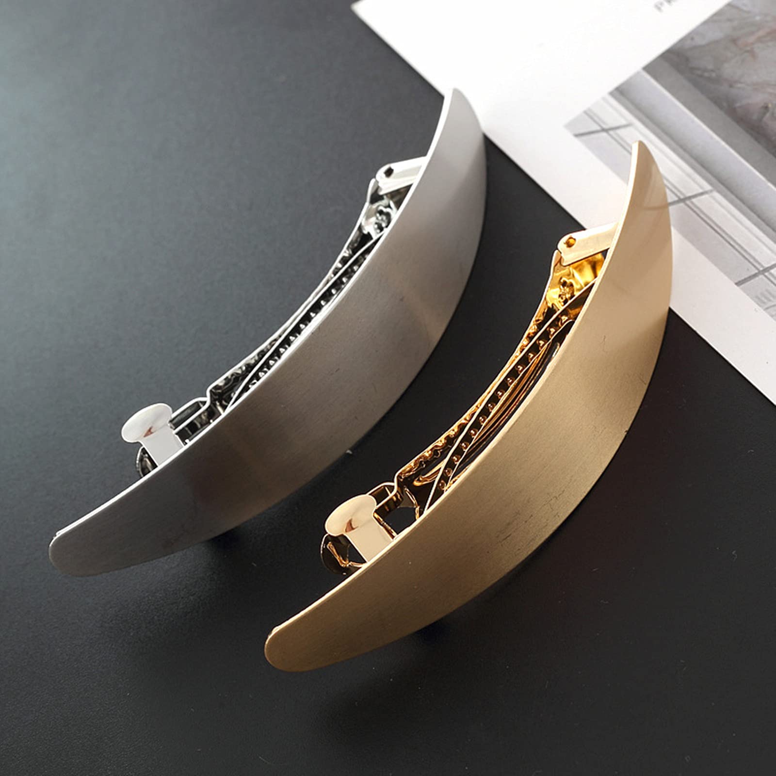 3-Piece Silver Thin Handmade Hair Clip Set - Elegant French Style Metal Hair Pins & Barrettes for Women & Girls | Perfect for Weddings, Parties & Everyday Hairstyling