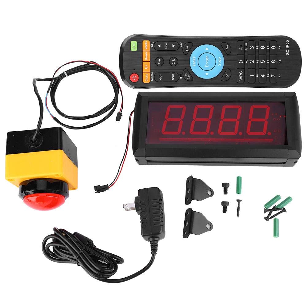 10-Second Countdown Timer with LED Digital Display - 1.8 Inch 4-Digit Smart Wall Clock for Game Challenges & Remote Control (US Plug 100-240VAC) - Perfect for Party Games, Classroom Activities & Fitness Training